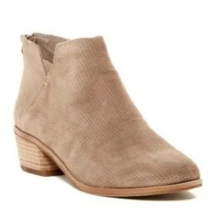 Dolce Vita Kaley Leather Taupe Suede Bootie Taupe Size 9.5