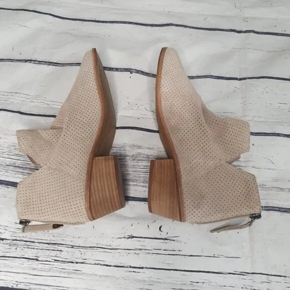 Dolce Vita Kaley Leather Taupe Suede Bootie Taupe Size 9.5