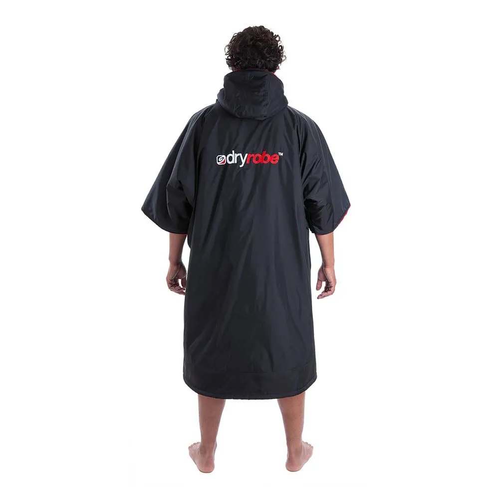 Dryrobe Advance Short Sleeve Changing Robe - Black/Red