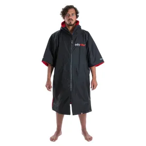 Dryrobe Advance Short Sleeve Changing Robe - Black/Red