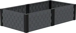 Duramax Garden Bed Rectangle Gray w/Black 86101