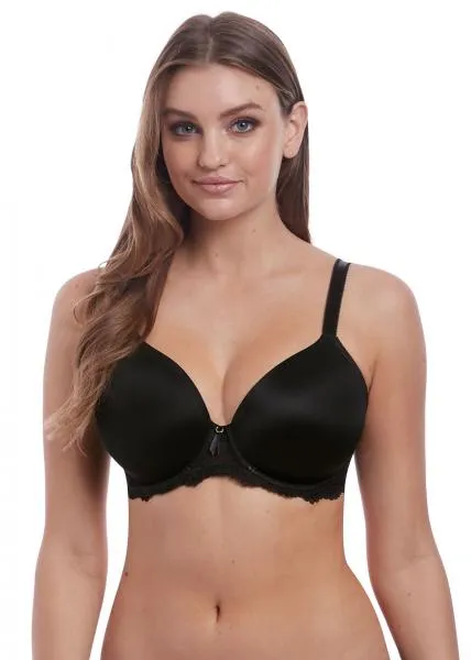 Expression Underwire Demi Plunge Moulded Bra - Black -
