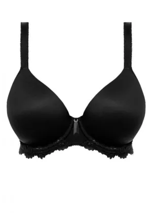 Expression Underwire Demi Plunge Moulded Bra - Black -