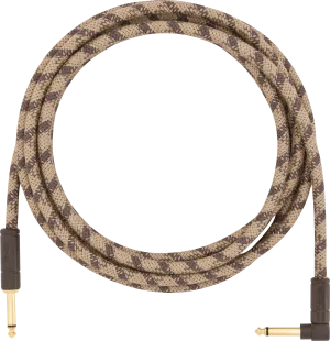 Fender 10' Angled Festival Instrument Cable, Pure Hemp