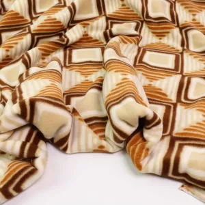 Fleece Fabric - Brown, beige