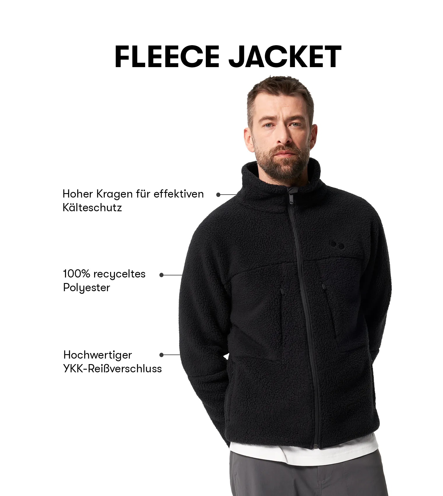 Fleece Jacket - Peat Black (Male)