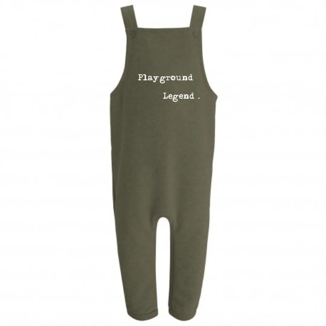 Fleece lined playground legend . Khaki dungarees (6 months to 3 years)