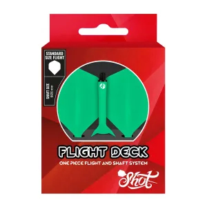 Flight Deck-One Piece Dart Flight and Shaft System-Green