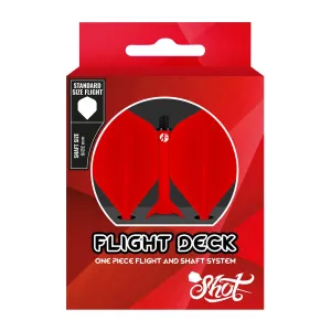 Flight Deck-One Piece Dart Flight and Shaft System-Red