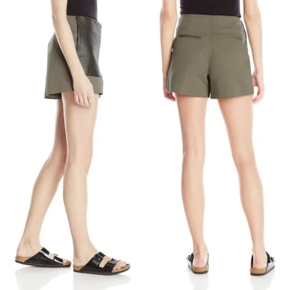 Garmentory Vincetta Leather Pocket Shorts Perforated