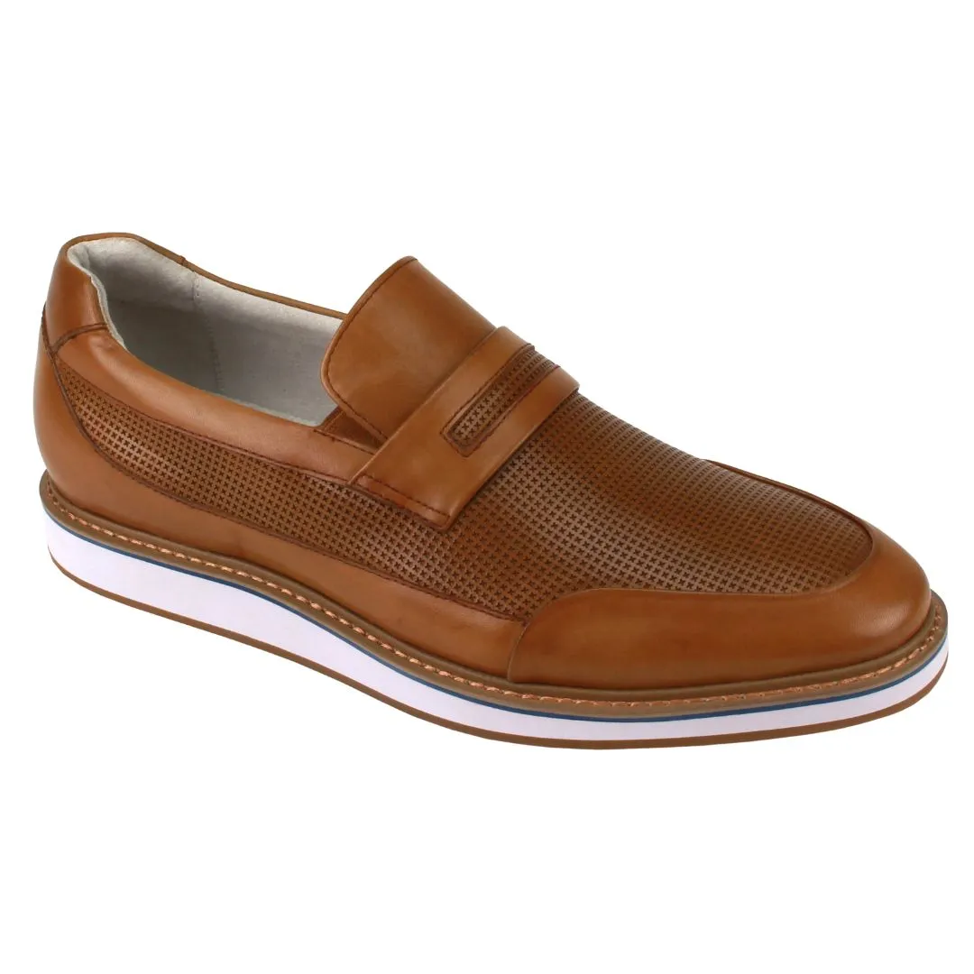 Giovanni Loyd Two Tone Leather Penny Loafer