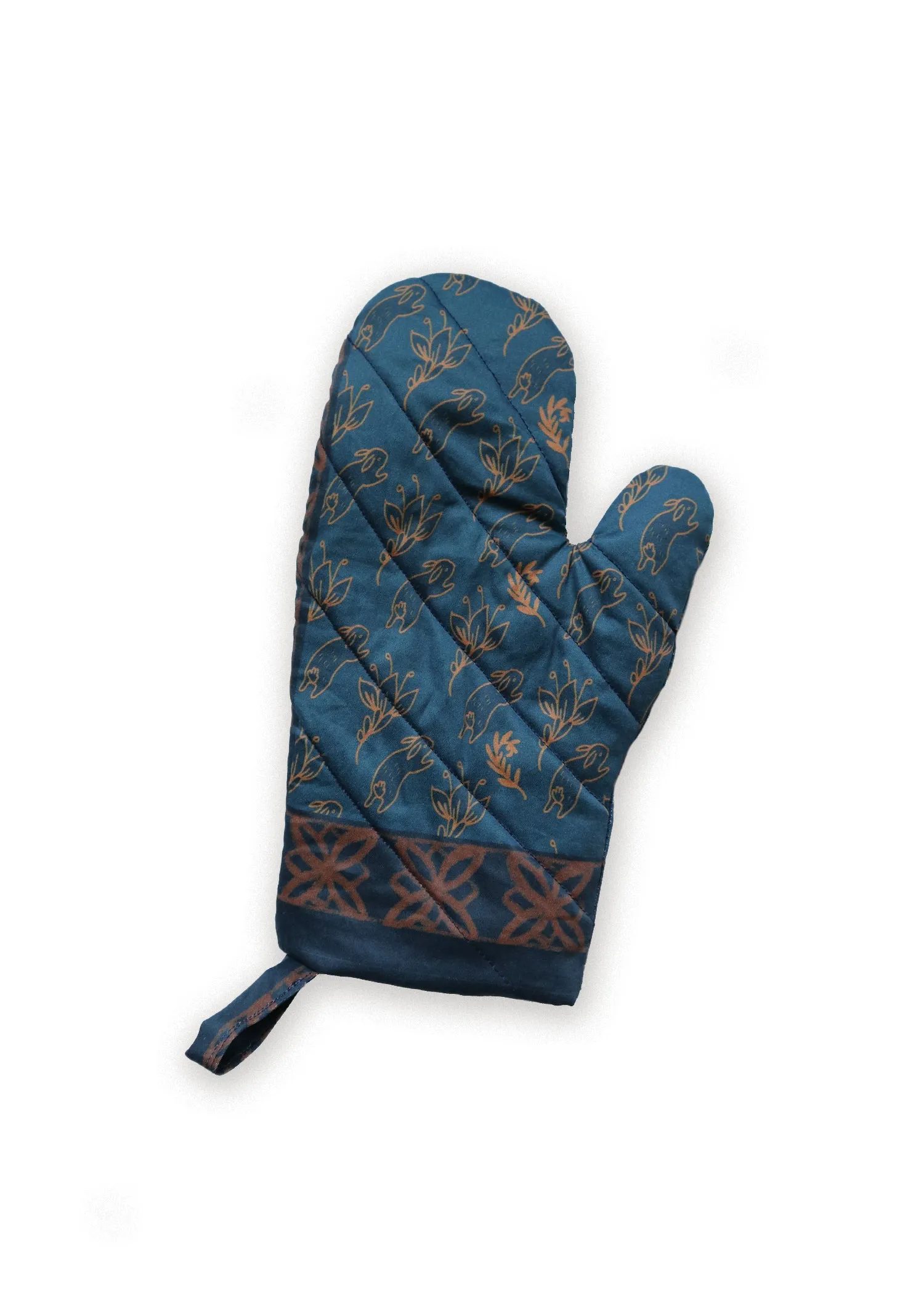 Golden Bunnies Oven Mitt