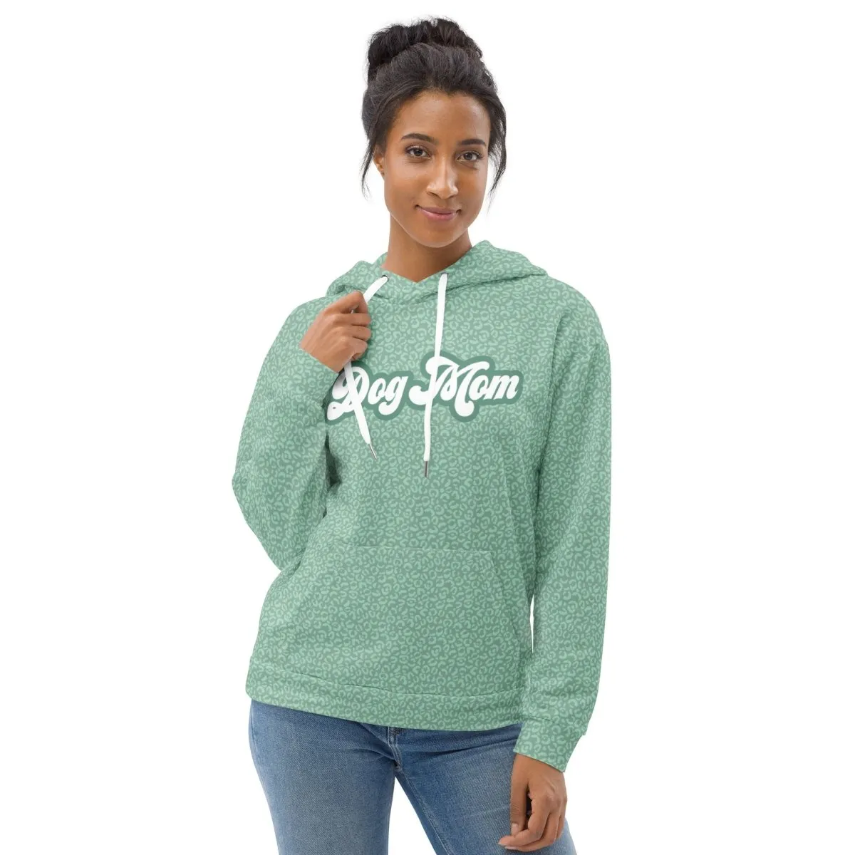 Green Leopard Print Dog Mom Hoodie