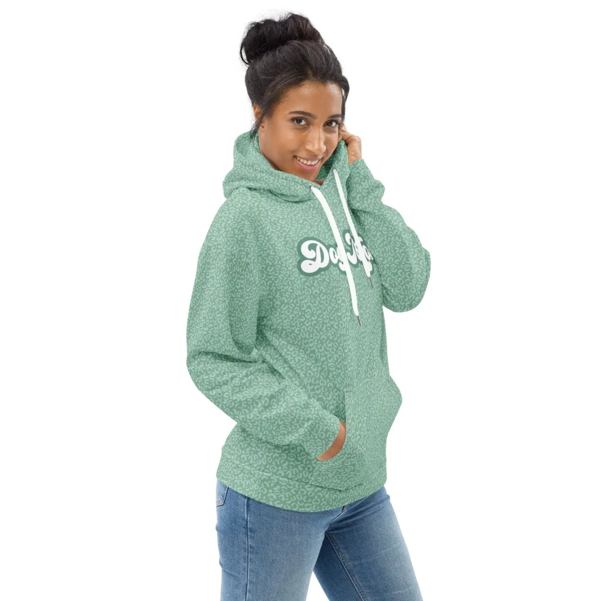 Green Leopard Print Dog Mom Hoodie