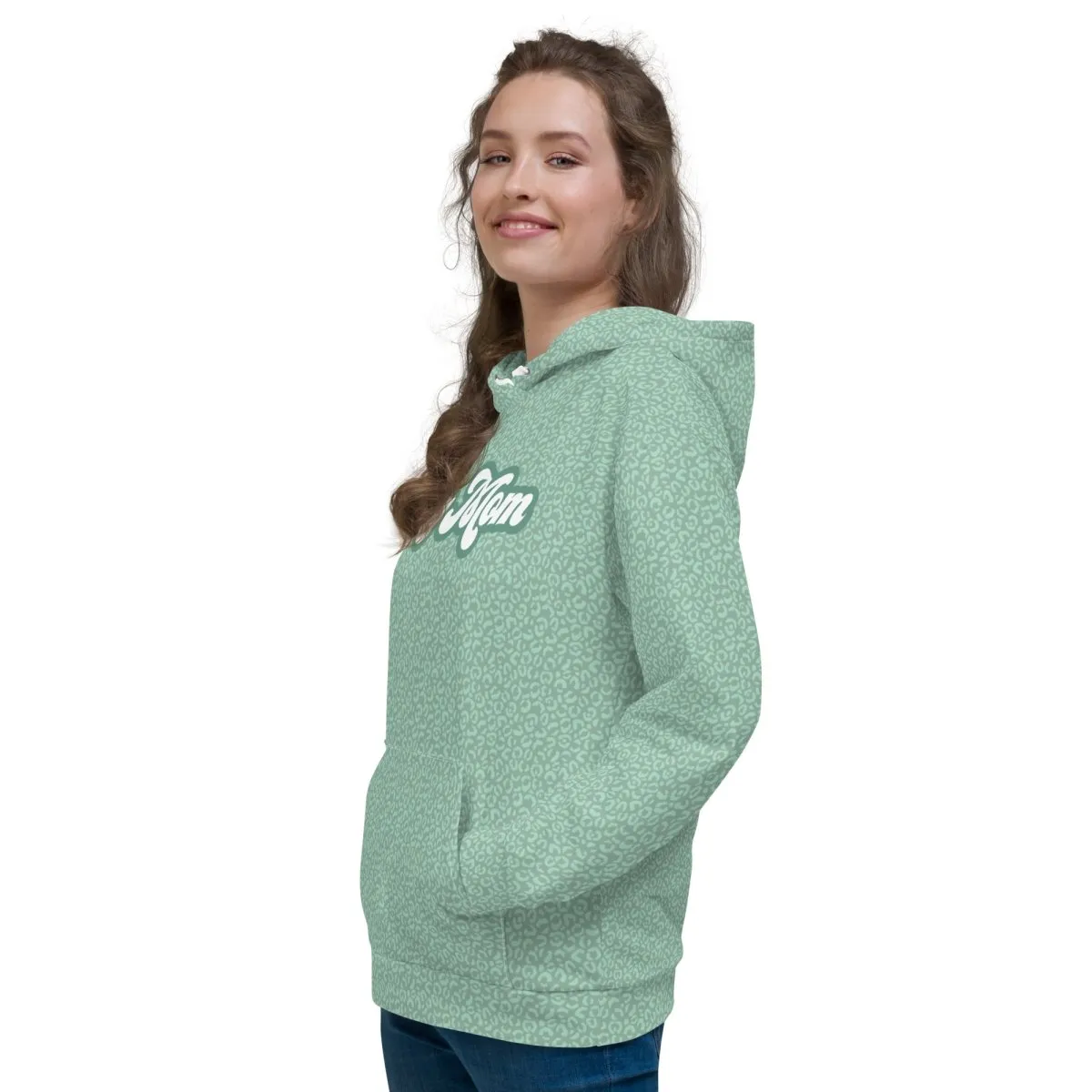 Green Leopard Print Dog Mom Hoodie