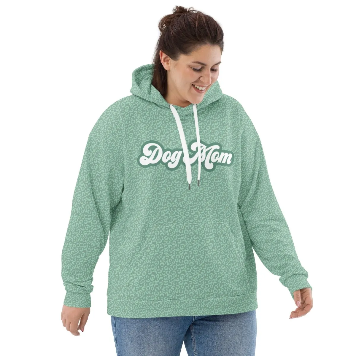 Green Leopard Print Dog Mom Hoodie