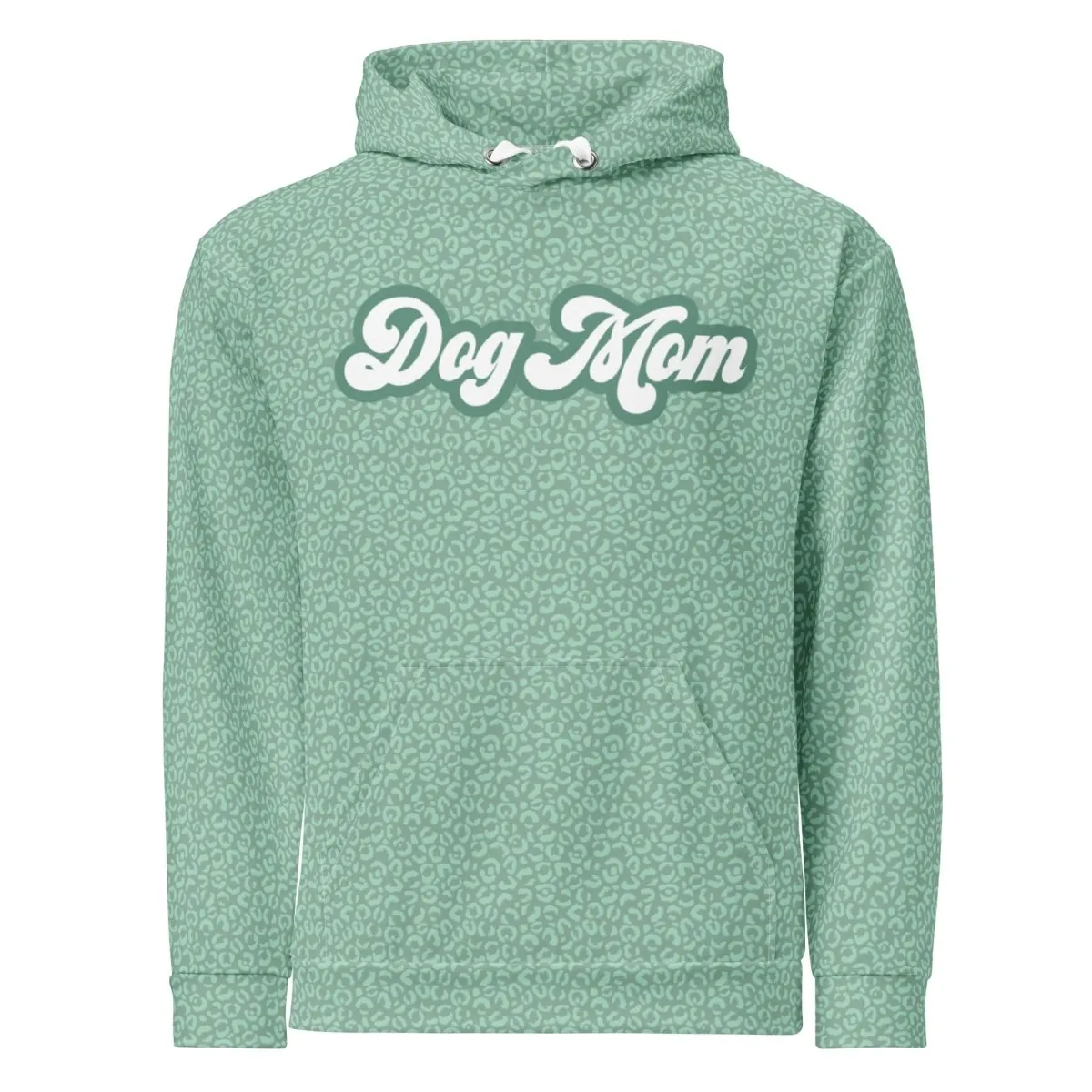 Green Leopard Print Dog Mom Hoodie