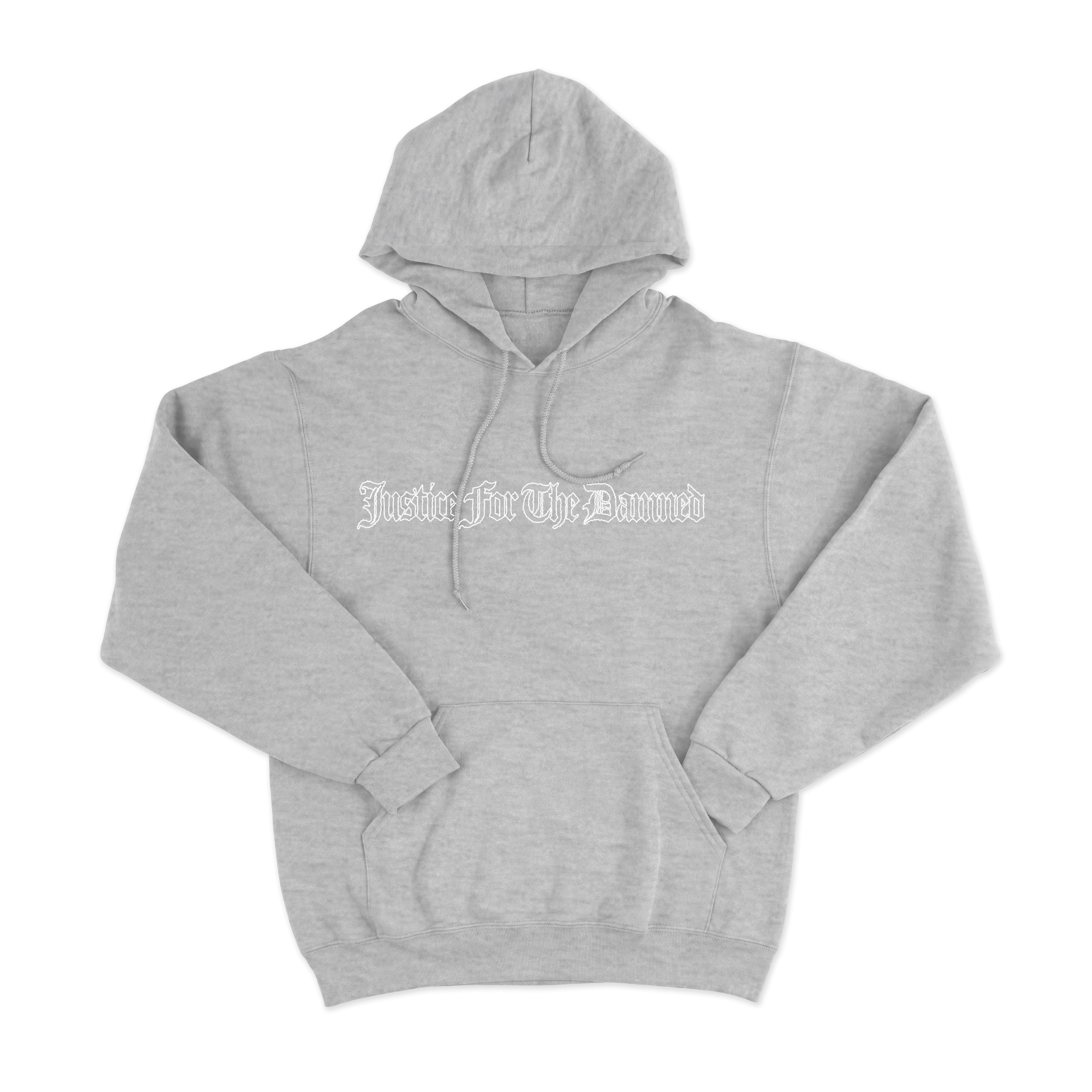 Grey Marle Logo Box Hoodie