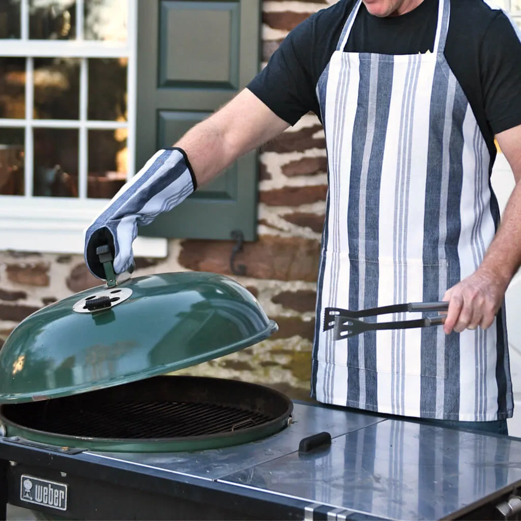 Hand Woven Barbecue Mitt | Black & White
