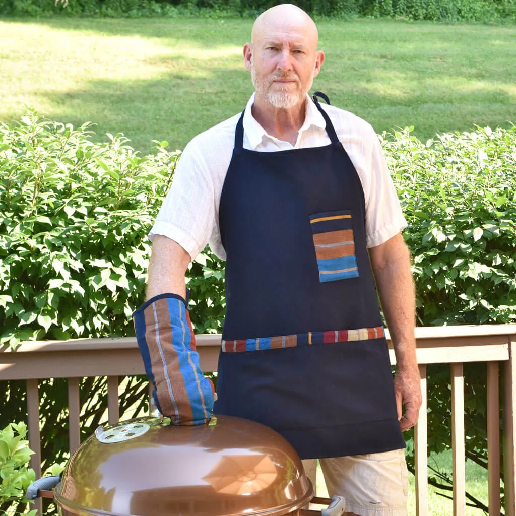 Hand Woven BBQ Set | Wide Indigo