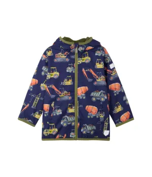 Hatley Microfiber Rain Jacket - Construction Trucks