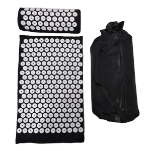 Hemmka Health Acupressure Mat & Pillow - Black