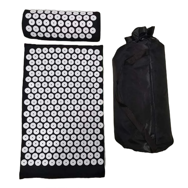 Hemmka Health Acupressure Mat & Pillow - Black