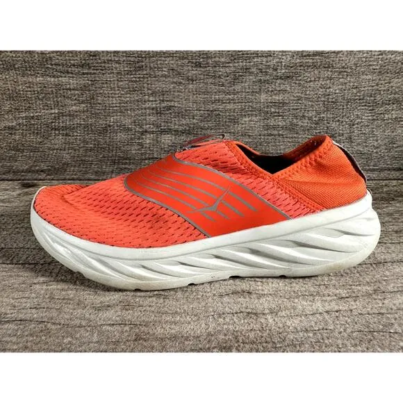 Hoka One One Ora Recovery Shoe 1099677 Orange White Men’s Size 12