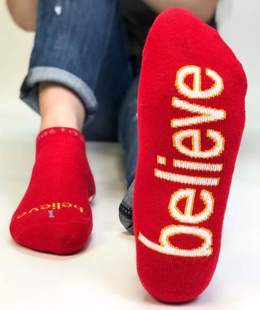 I believe red low-cut socks