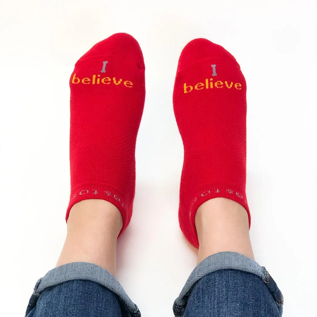 I believe red low-cut socks