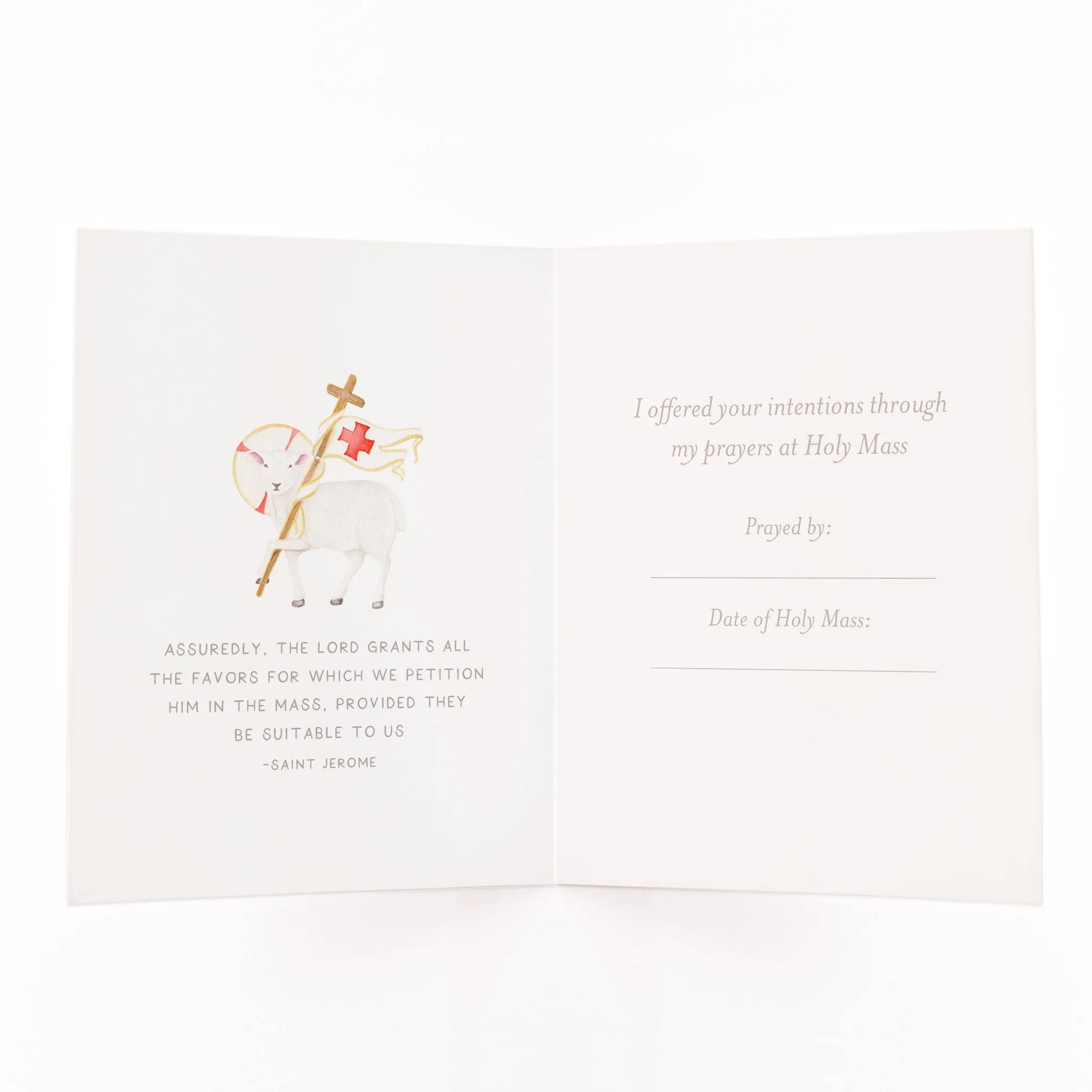 I Prayed for you at Mass Card | Light Blue