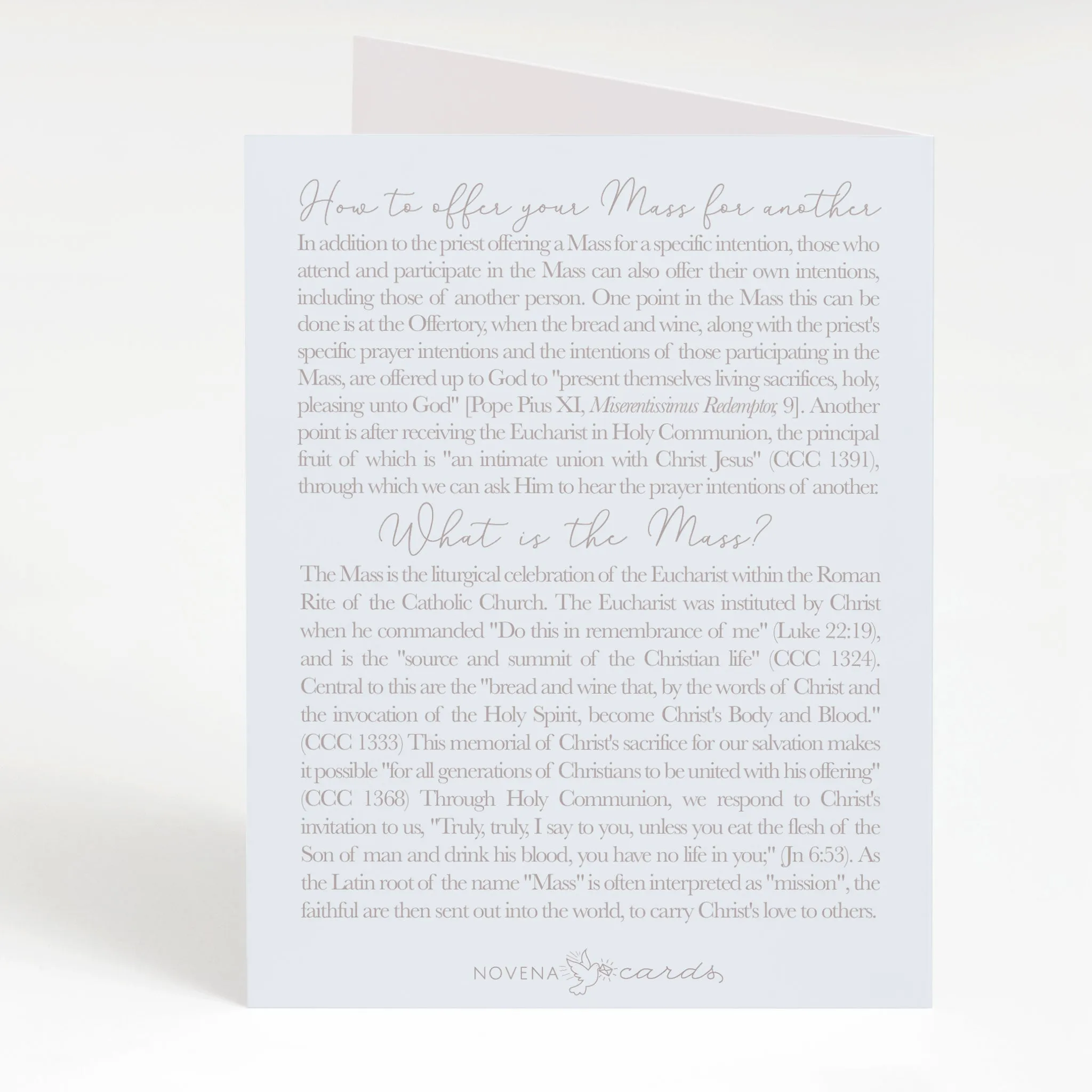 I Prayed for you at Mass Card | Light Blue