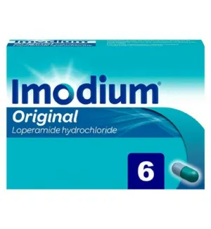 Imodium Original Based on Classic Edition Leno Diamondramine Hydrochloride Relaxing Qaiba (effectively alleviating diarrhea and rare diarrhea) Loperamide 2mg 6 grains/box