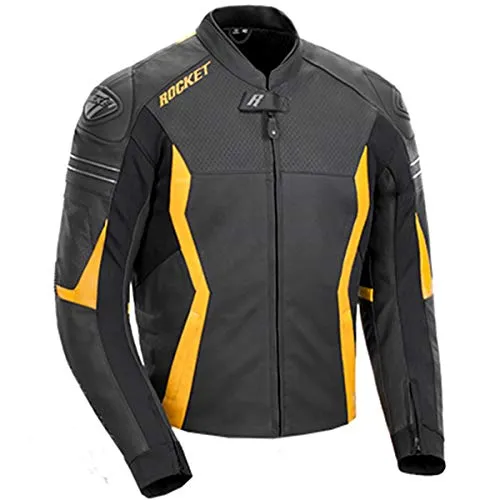 Joe Rocket Men’s GPX Sport Black and Blue Leather Armor Jacket