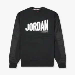 Jordan Flight MVP Graphic Fleece Crew-Neck Sweatshirt - Black