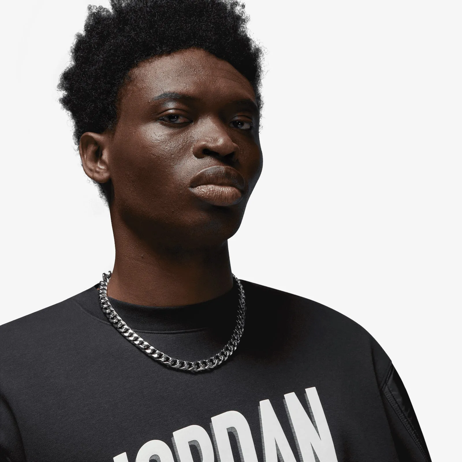 Jordan Flight MVP Graphic Fleece Crew-Neck Sweatshirt - Black