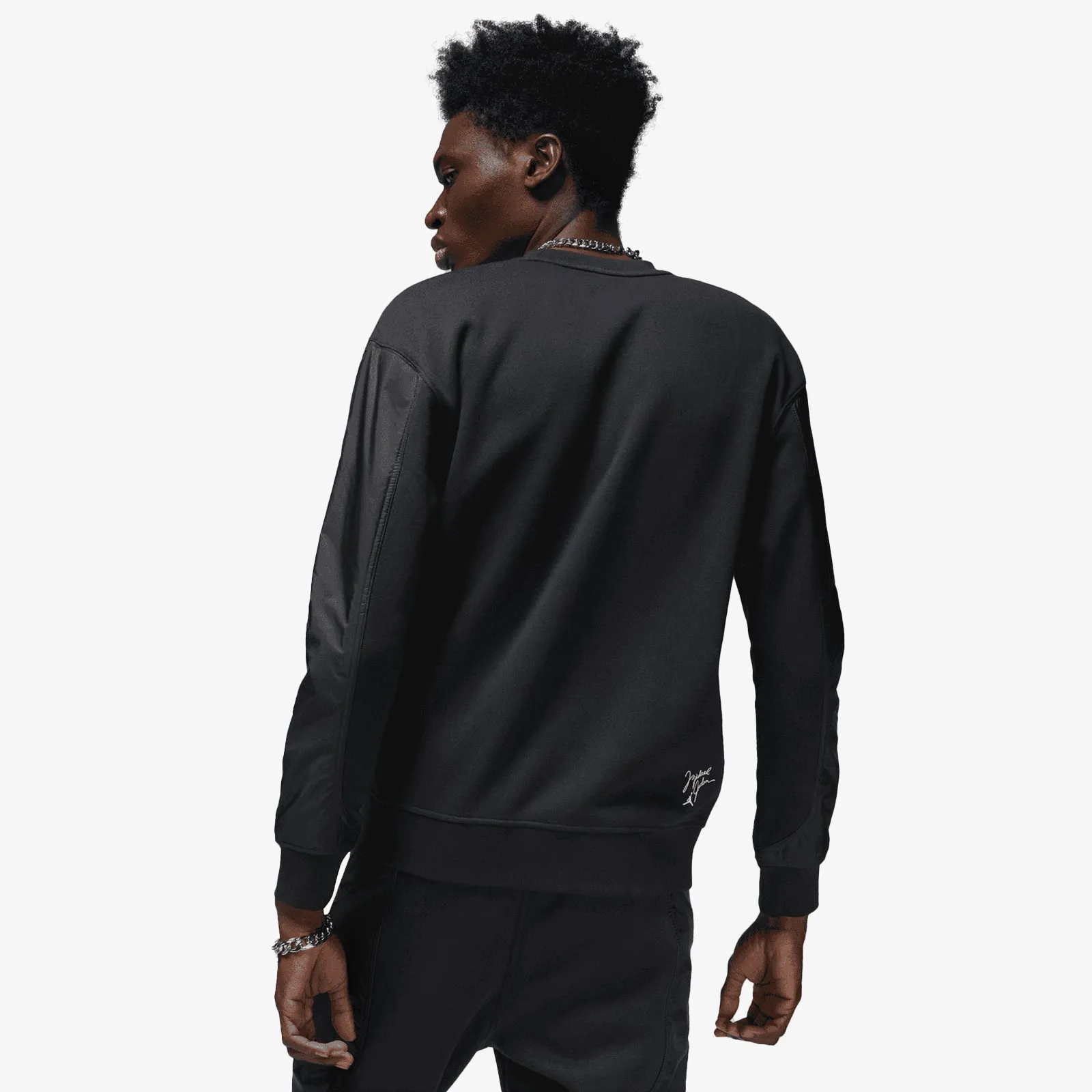 Jordan Flight MVP Graphic Fleece Crew-Neck Sweatshirt - Black