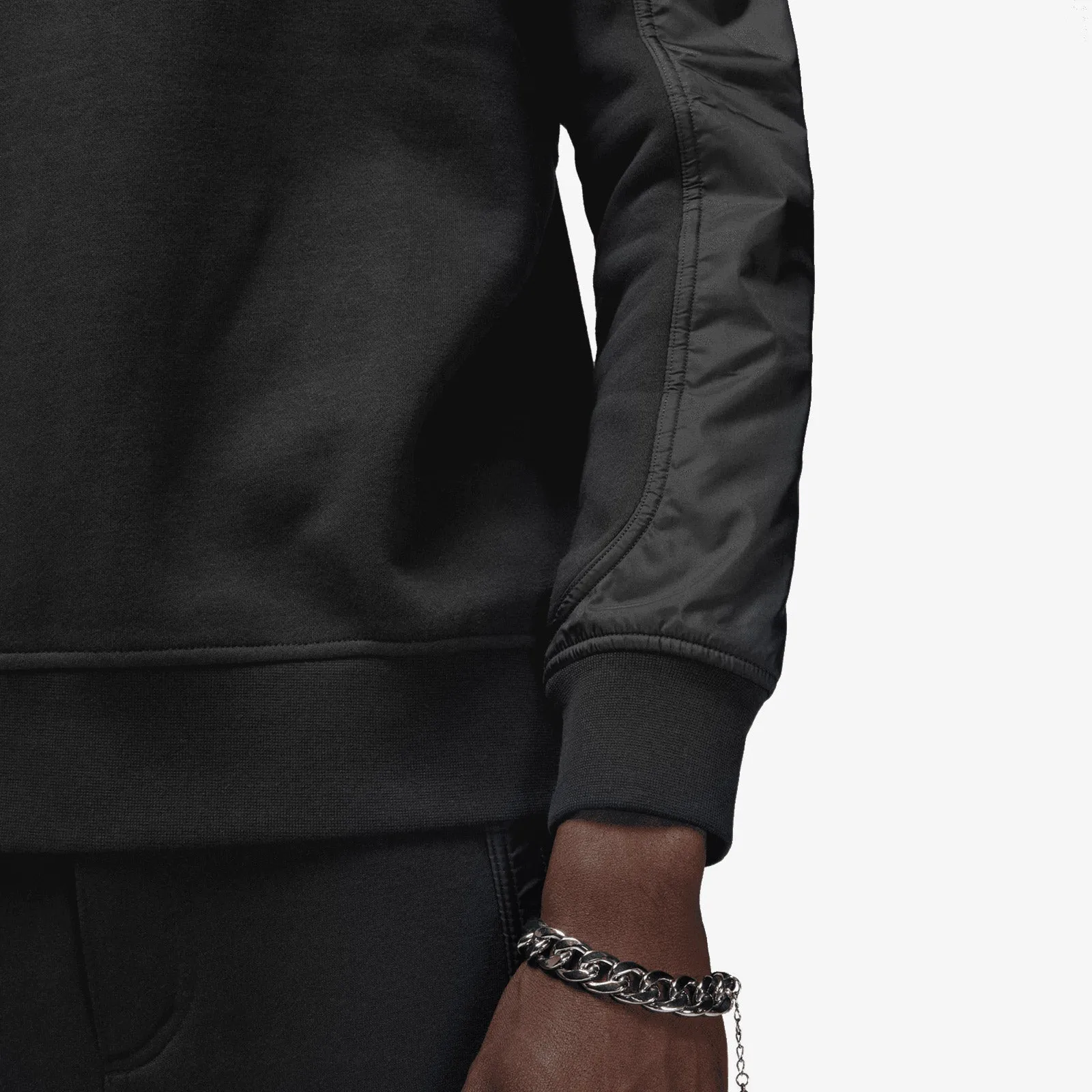 Jordan Flight MVP Graphic Fleece Crew-Neck Sweatshirt - Black