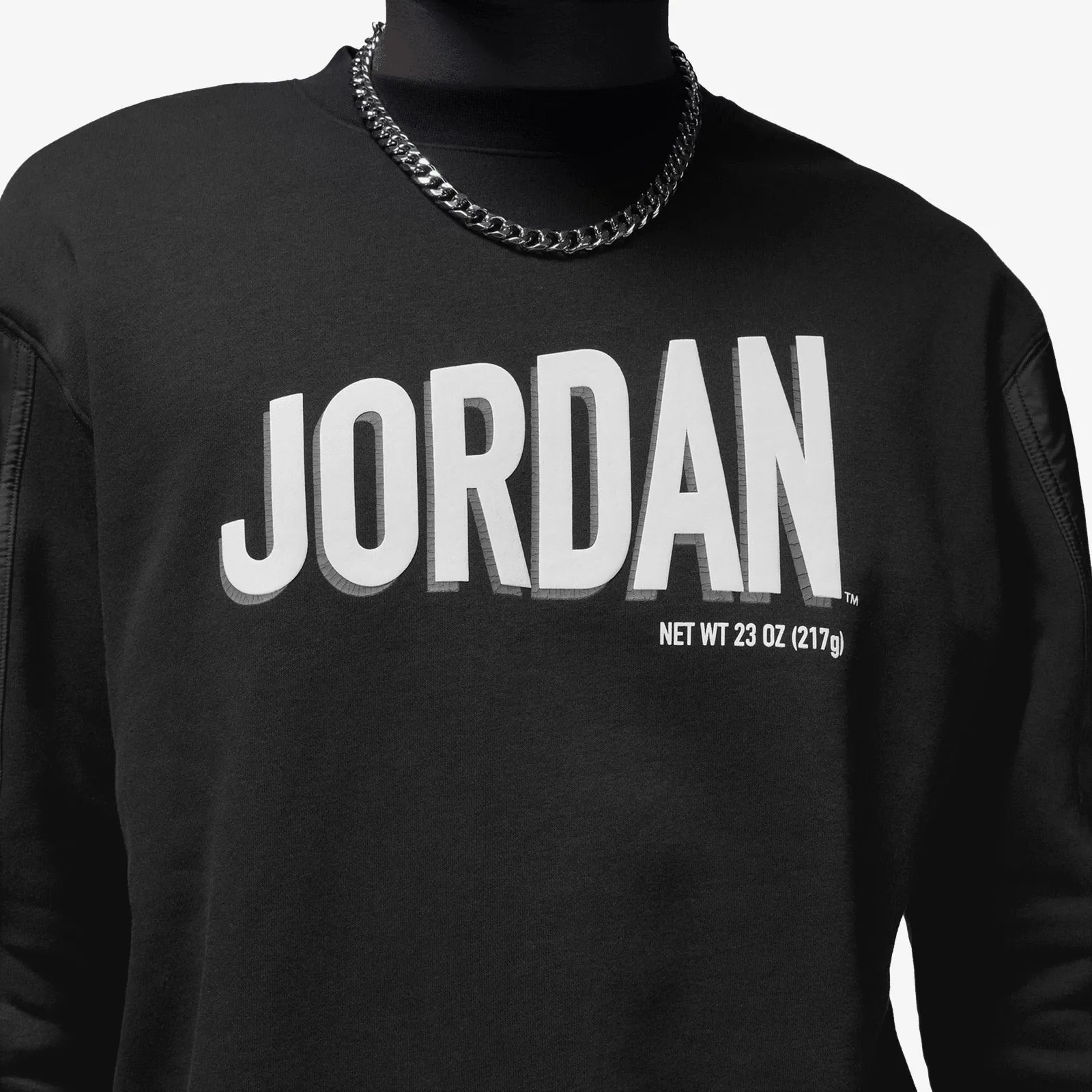 Jordan Flight MVP Graphic Fleece Crew-Neck Sweatshirt - Black