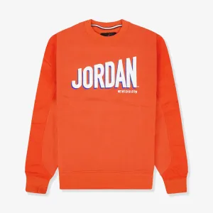 Jordan Flight MVP Graphic Fleece Crew-Neck Sweatshirt - Orange