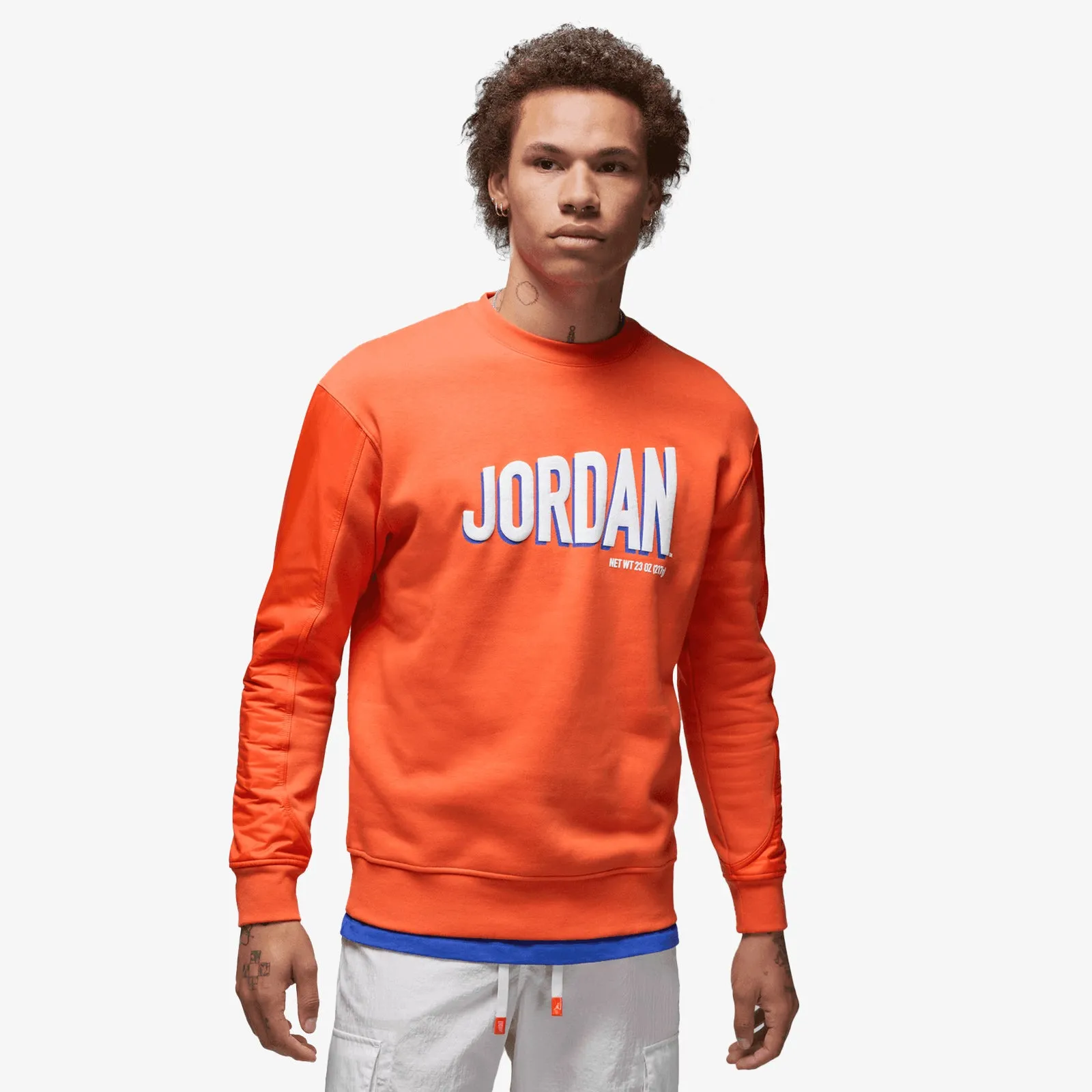 Jordan Flight MVP Graphic Fleece Crew-Neck Sweatshirt - Orange