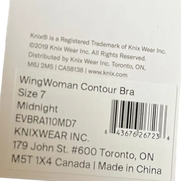 Knix Wingwoman Blue Contour Bra Size 7 Midnight Blue NWT