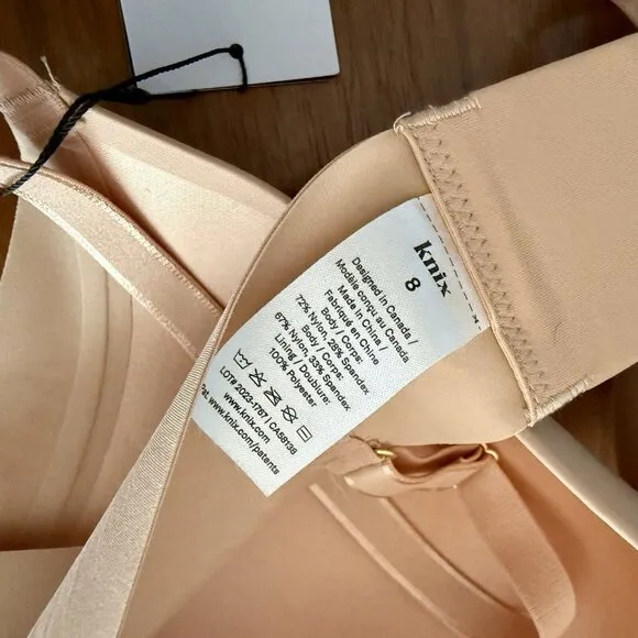 Knix Wingwoman Contour Bra Wireless Size 8  Fits 40D 42D 40DD 42DD 40E Warm Sand