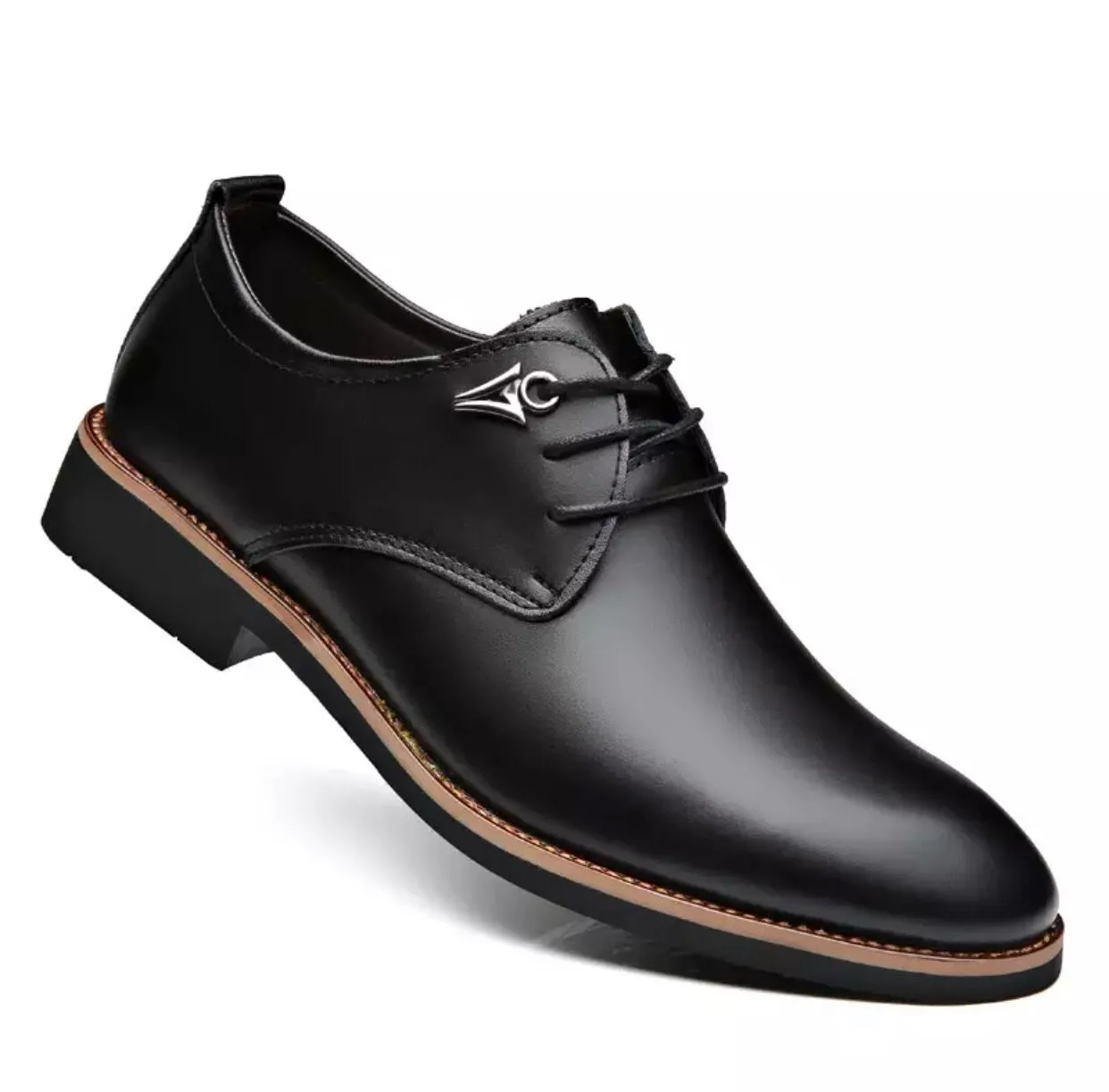 Lace Up Flats Casual Leather Business Dress Formal Shoes