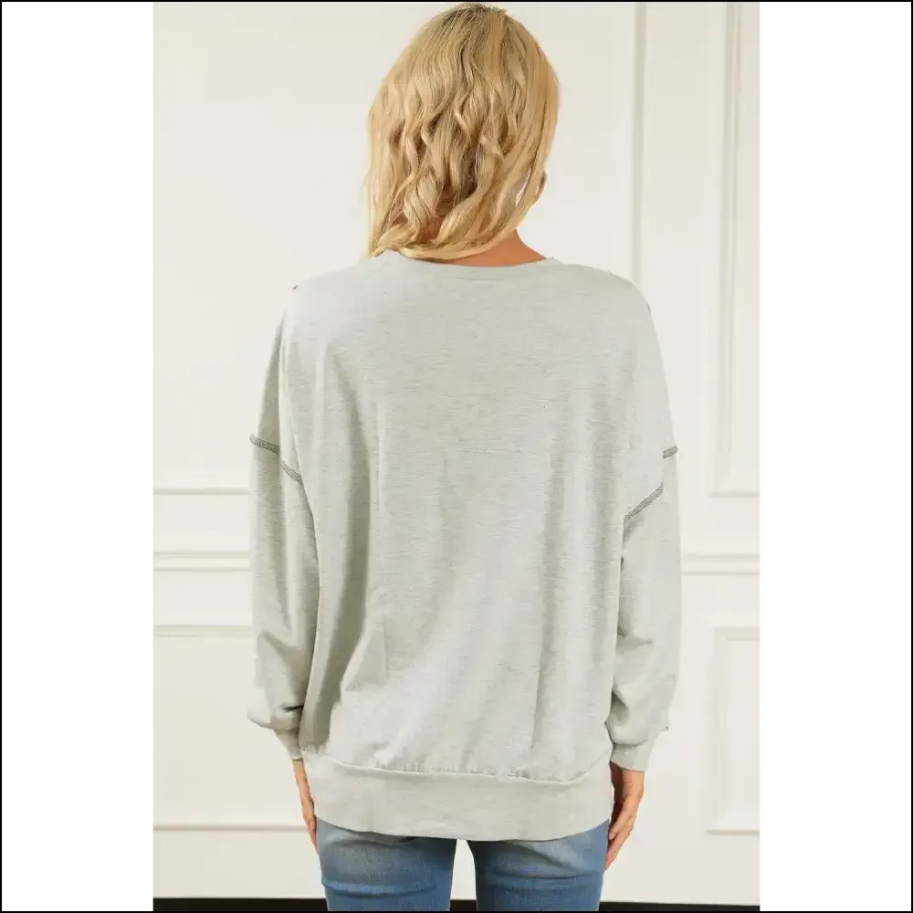 Leopard Exposed Seams Sweatshirt