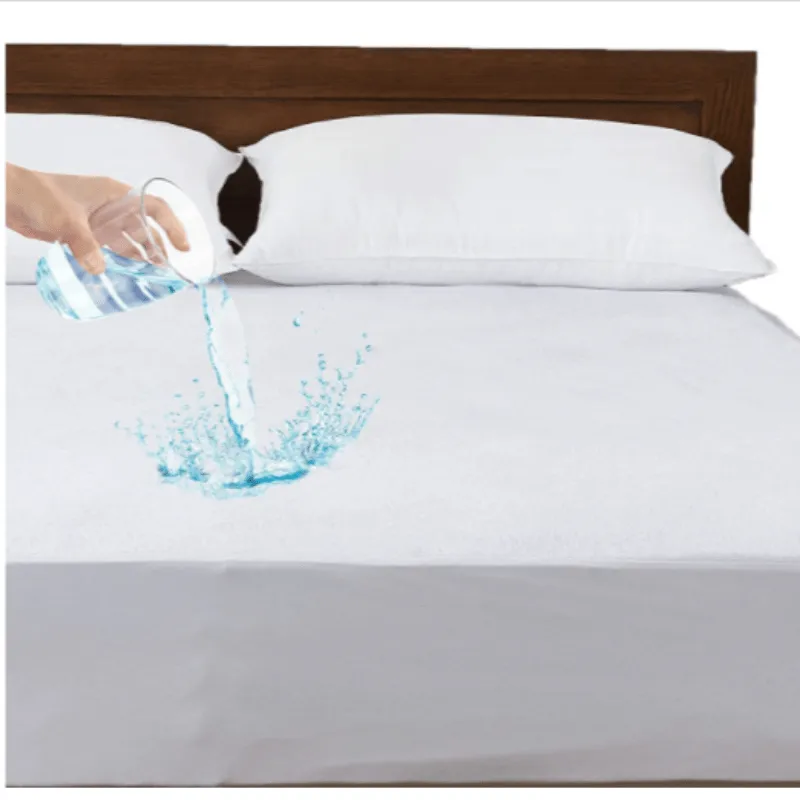 Linen Language Waterproof Mattress Protector Cover