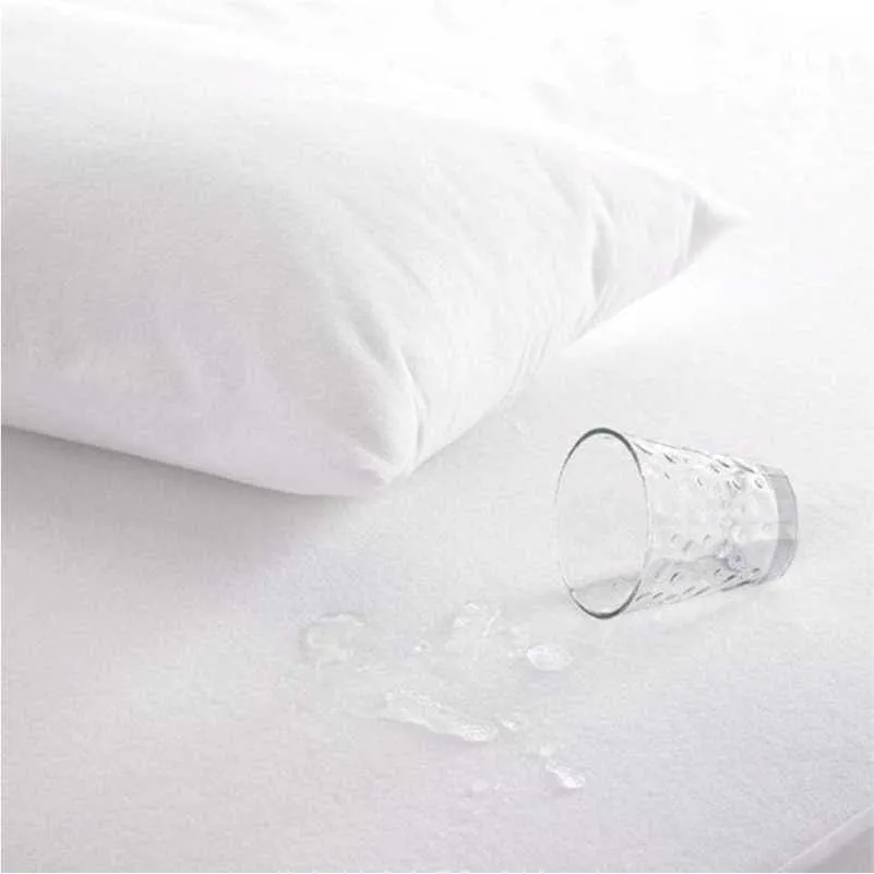 Linen Language Waterproof Mattress Protector Cover