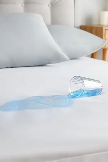 Linen Language Waterproof Mattress Protector Cover