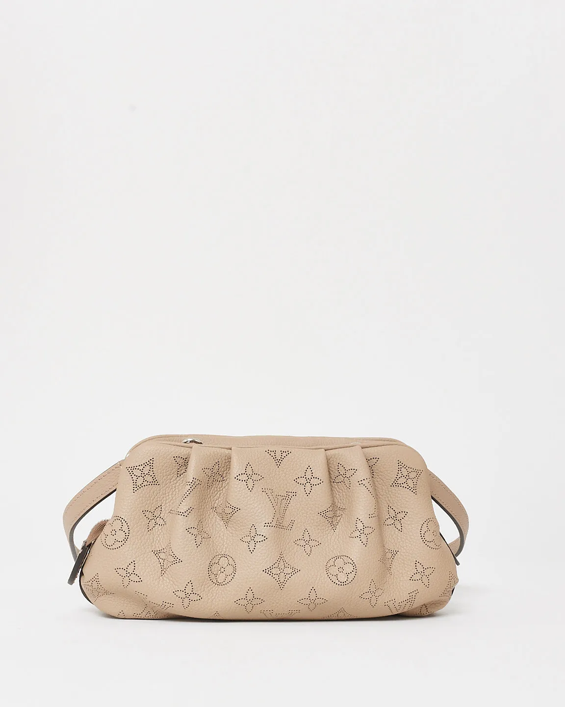 Louis Vuitton Taupe Mahina Leather Mini Scala Pouch