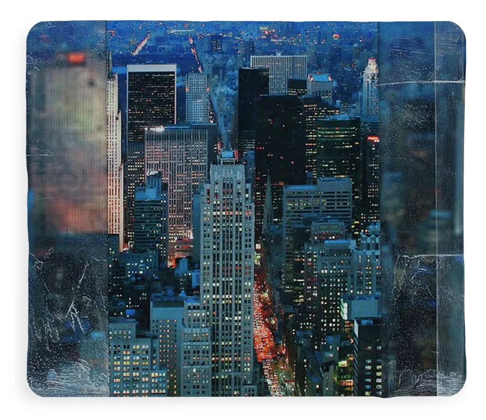 Manhattan At Night - Blanket